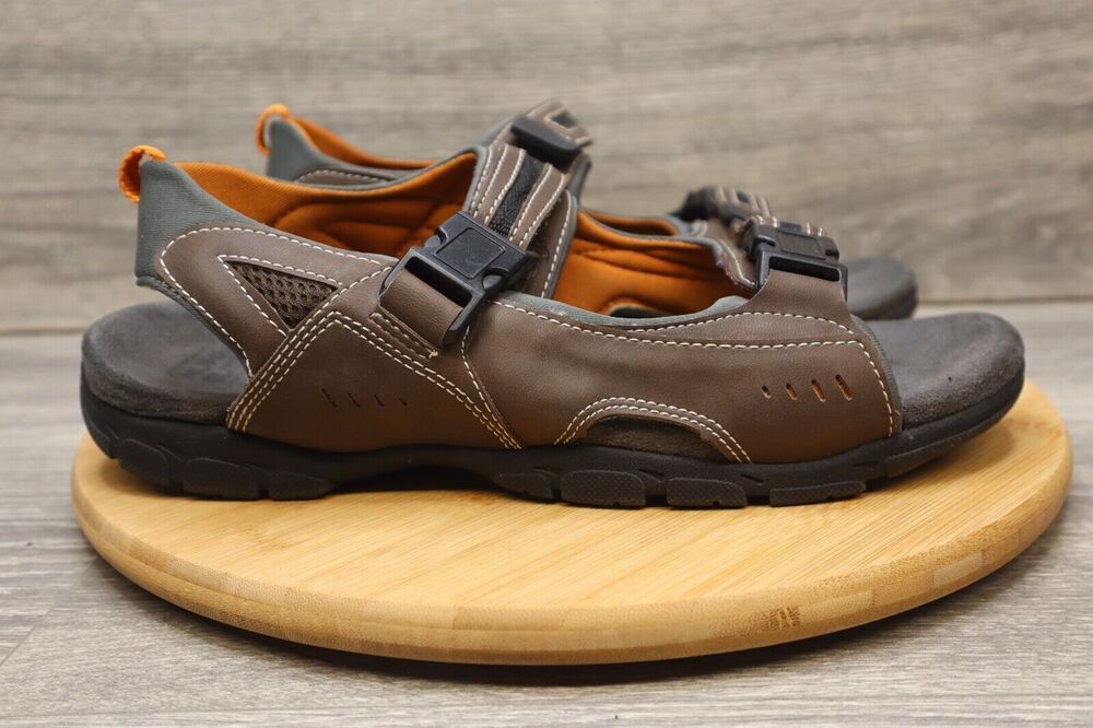 Nunn Bush Sandals  Mens 11 M Brown Orange Rio Strap River Comfort Casual